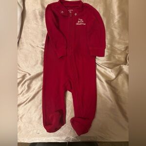 Carter's Festive Red My First Christmas Footie